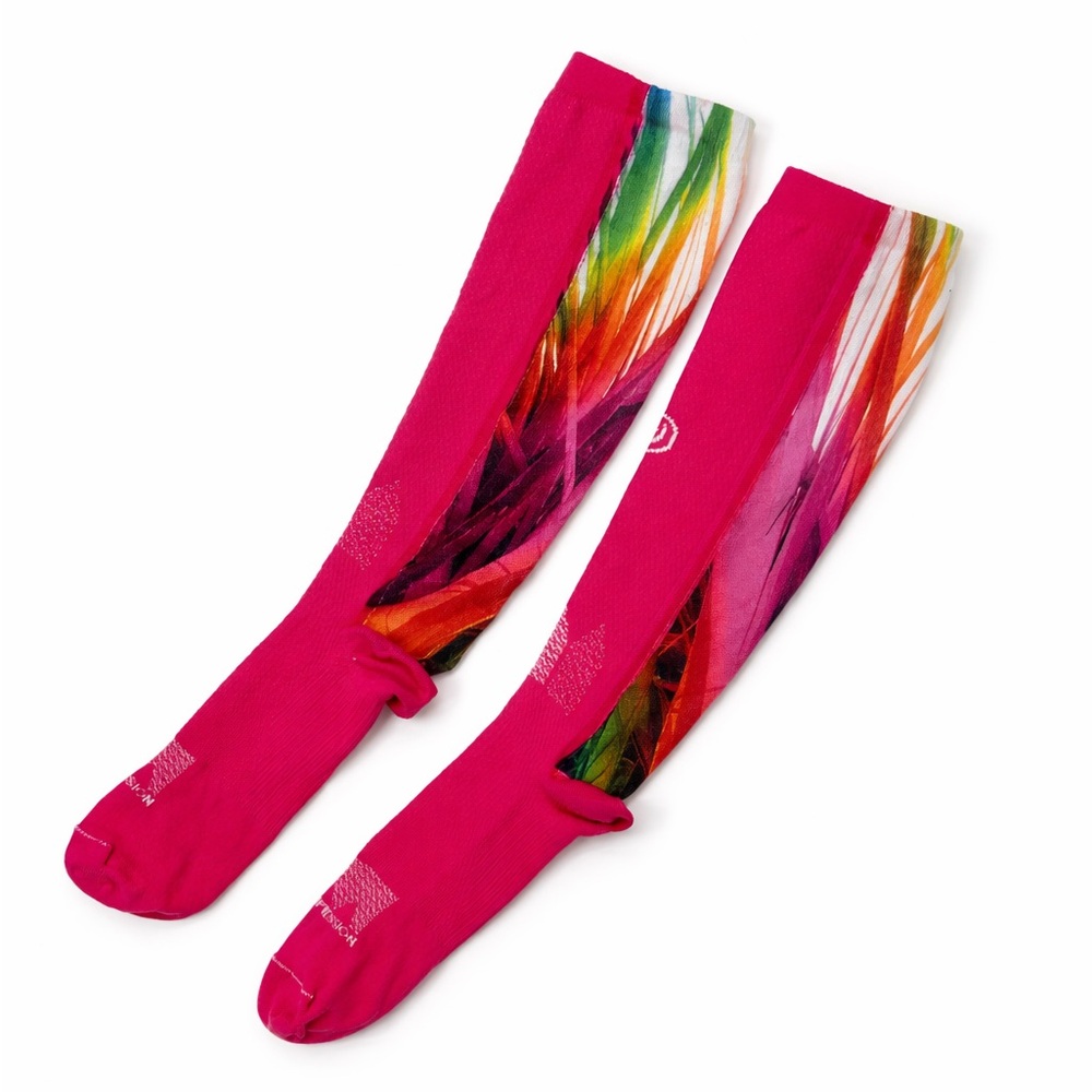 Crazy Compression Hot Pink Compression Socks Y2K Athleisure Statement | Sm/Md